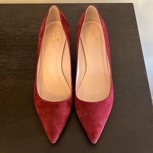 Kate Spade Burgundy Pointed Toe Heels